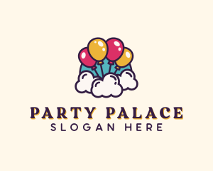 Clouds Party Balloon logo design