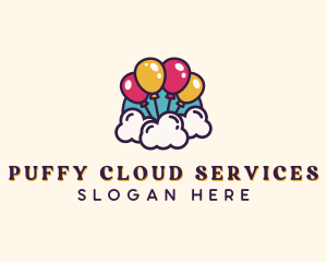 Clouds Party Balloon logo design