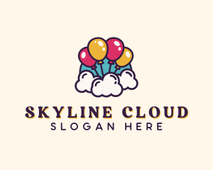 Clouds Party Balloon logo design