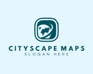 Globe Geography Map logo design