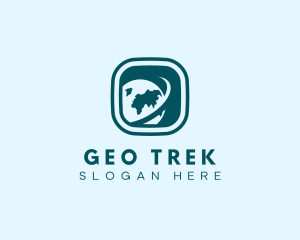 Globe Geography Map logo design