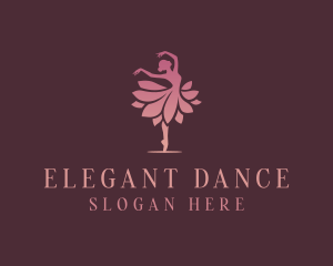 Ballerina Dancing Woman logo design