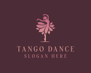 Ballerina Dancing Woman logo design