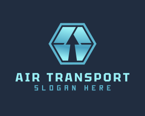 Hexagon Arrow Freight logo design