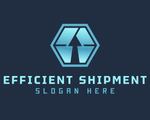 Hexagon Arrow Freight logo design