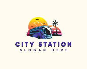 Tropical Tour Bus logo design