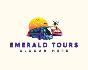 Tropical Tour Bus logo design