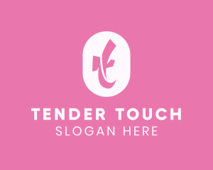 Pink Feminine Letter T logo design