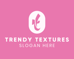 Pink Feminine Letter T logo design