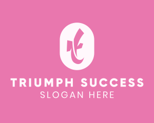 Pink Feminine Letter T logo design