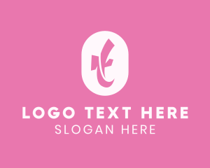 Fashionista - Pink Feminine Letter T logo design