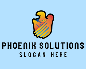 Phoenix Bird Shield logo design