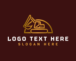 Excavator Backhoe Digger logo design