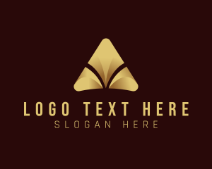 Luxury Pyramid Gold logo design