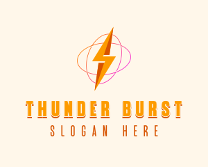 Thunder Bolt Electricity logo design