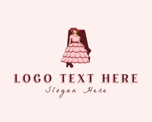 Southern Belle Dress Alabama logo design