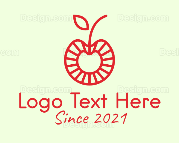 Minimalist Red Cherry Logo