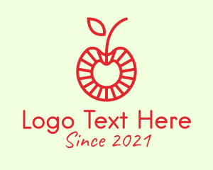 Minimalist Red Cherry  logo