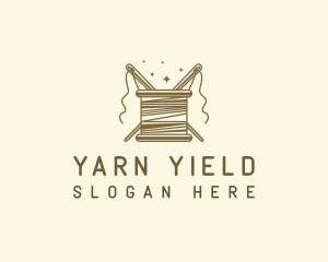 Sewing Needle  Yarn logo design