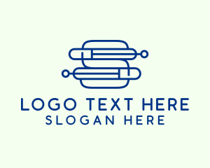 Electronic Digital Letter S logo design