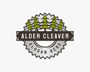 Tree Saw Logging logo design