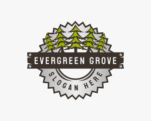 Tree Saw Logging logo design