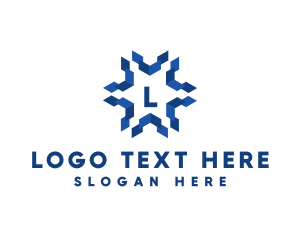 Geometric Snowflake Technology logo