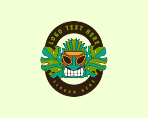 Hawaiian Resort Tiki logo design