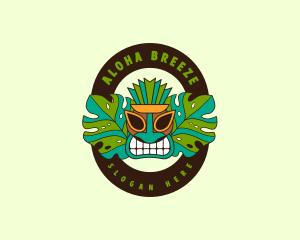 Hawaiian Resort Tiki logo design