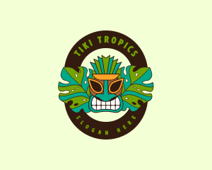 Hawaiian Resort Tiki logo design