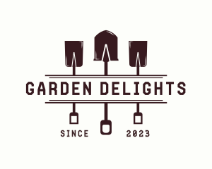 Shovel Garden Yard Spade logo design