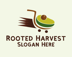 Avocado Grocery Cart logo design