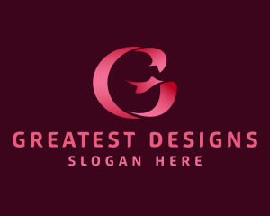 Pink Ribbon G logo design