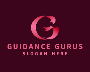 Pink Ribbon G logo design