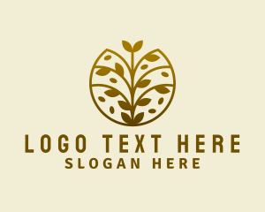 Golden Leaves Garden logo design