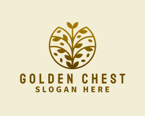 Golden Leaves Garden logo design