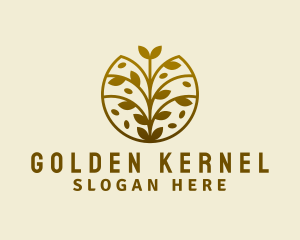 Golden Leaves Garden logo design