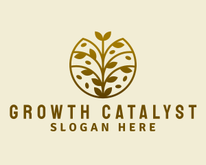 Golden Leaves Garden logo design