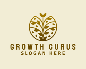 Golden Leaves Garden logo design