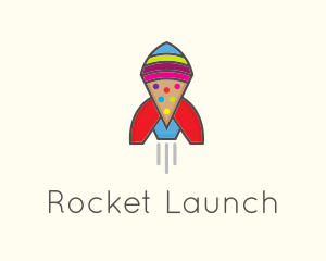 Ice Cream Rocket logo design