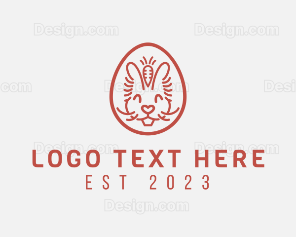 Happy Easter Bunny Logo