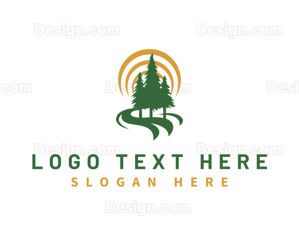 Nature Forest Hiking Logo