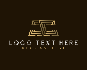 Abstract Luxury Letter C logo design