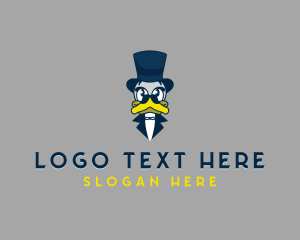 Gentleman Duck Tuxedo logo design