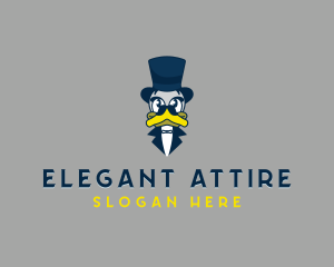 Gentleman Duck Tuxedo logo design