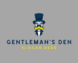 Gentleman Duck Tuxedo logo design