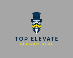 Gentleman Duck Tuxedo logo design