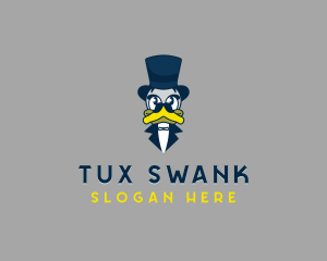 Gentleman Duck Tuxedo logo design