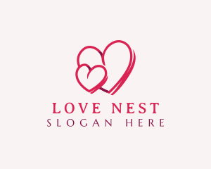 Romantic Heart Love logo design