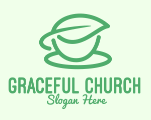 Green Herbal Tea Cup Logo